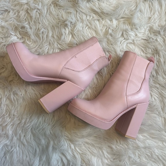 Steve Madden Triple Pink Leather Platform Chelsea Boots size 7 - Picture 4 of 11